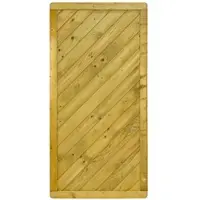 GartenLand Dichtzaun INNSBRUCK Gerade 90x180 cm Holzzaun Fichte PEFC KDI Grün 38x68 mm Rahmen