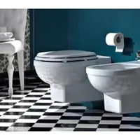 Sbordoni WC Abgang waagrecht/WC wandhängend Retro/Vintage Serie Neoclassica Weiß von