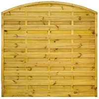 GartenLand Dichtzaun VARIO Gebogen 180x180 cm Holzzaun Kiefer PEFC KDI Grün 44x44 mm Rahmen