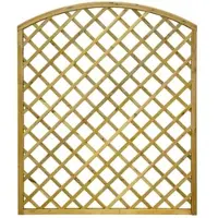 GartenLand Rankgitter VARIO Gebogen 11x11 cm Löcher 150x180 cm Holzzaun Kiefer PEFC KDI Grün 44x44 mm Rahmen 12x30 mm Lamellen