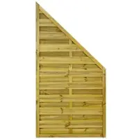 GartenLand Dichtzaun VARIO Abgeschrägt 90x180 cm Holzzaun Kiefer PEFC KDI Grün 44x44 mm Rahmen