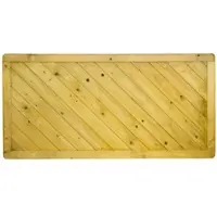 GartenLand Dichtzaun INNSBRUCK Gerade 180x90 cm Holzzaun Fichte PEFC KDI Grün 38x68 mm Rahmen