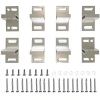 GartenLand T-Beschlag Relax 8er-Set Aluminium Silber inkl. Schrauben