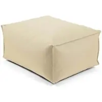 Mokebo® Outdoor Pouf o Hocker in Beige Der Ruhestifter Fußhocker mit EPS-Perlen Füllung