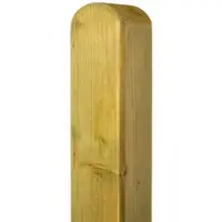 GartenLand Pfosten Rundkopf 9x9 190 cm Holz Kiefer PEFC KDI Grün 9x9x190 cm