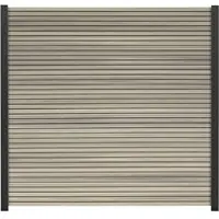 GartenLand WPC Zaun Set Shadowline ca. 180 x 180 cm Sichtschutz Steckzaun Amethystgrau Ohne Pfosten