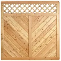 GartenLand Massivzaun NIZZA Gerade mit Rankgitter 180x180 cm Holzzaun Lärche PEFC Massiver Rahmen 44x88 mm Sehr Stabil