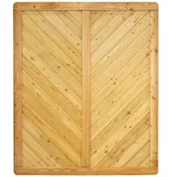 GartenLand Massivzaun NIZZA Gerade 150x180 cm Holzzaun Lärche PEFC Massiver Rahmen 44x88 mm Sehr Stabil