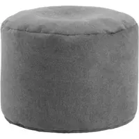 Mokebo® Pouf Hocker o Bodenkissen Der Ruhepouf Sitzhocker rund und Fußhocker fürs Wohnzimmer Leichter Sitzpouf aus Stoff in Anthrazit