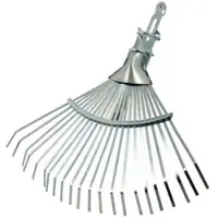 Galaflor Laubbesen aus Verzinktem Metall 22 Zinken Verstellbar 27 bis 50 cm