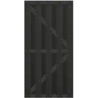 GartenLand Bretterzauntor Relax ca. 90 x 180 cm WPC Anthrazit Aluminium Anthrazit
