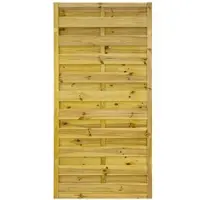 GartenLand Dichtzaun VARIO Gerade 90x180 cm Holzzaun Kiefer PEFC KDI Grün 44x44 mm Rahmen