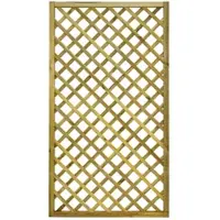GartenLand Rankgitter VARIO Gerade 7x7 cm Löcher 100x180 cm Holzzaun Kiefer PEFC KDI Grün 44x44 mm Rahmen 12x30 mm Lamellen