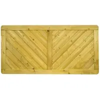 GartenLand Massivzaun INNSBRUCK MASSIV Gerade 180x90 cm Holzzaun Fichte PEFC KDI Grün Massiver Rahmen 44x88 mm Sehr Stabil