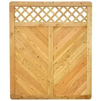 GartenLand Massivzaun NIZZA Gerade mit Rankgitter 150x180 cm Holzzaun Lärche PEFC Massiver Rahmen 44x88 mm Sehr Stabil