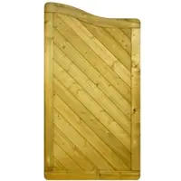 GartenLand Massivzaun INNSBRUCK MASSIV mit Bogen 90x165/150 cm Holzzaun Fichte PEFC KDI Grün Massiver Rahmen 44x88 mm Sehr Stabil