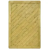 GartenLand Massivzaun INNSBRUCK MASSIV Gerade 120x180 cm Holzzaun Fichte PEFC KDI Grün Massiver Rahmen 44x88 mm Sehr Stabil