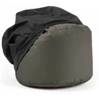 Mokebo® Outdoor Pouf o Hocker in Anthrazit mit Wasserabweisender Schutzhülle Der Ruhestifter Fußhocker mit EPS-Perlen Füllung und Cover