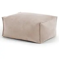 Mokebo® Pouf Hocker o Sitzhocker Der Ruhestifter Bodenkissen eckig Fußhocker und Sitzwürfel Sitzpouf in Beige