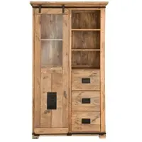 Mr. Deko GarWoh Vitrine Florenz Mango Vintage Ca. 100 X 45 X 175 Cm