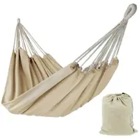 Toldoro Hängematte Cremeweiß Beige mit Tasche Outdoor & Indoor 200x140cm