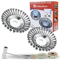 CCLIFE Unkrautbürste Freischneider 30 Bündel 2er Set Wildkrautbürste für Motorsense Rundbürste 200 x 25,4 mm mit Zubehör PROBAUWERK