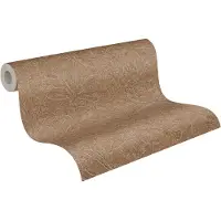 A.S. Création Vliestapete "Terra Tapete Blätter Floral" gemustert matt neutral strukturiert Natur-Tapete Landhaus Tapeten Wohnzimmer Schlafzimmer Küche modern