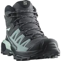 Salomon - Wanderschuhe aus GORE-TEX - X Ultra 360 Mid GTX W Turbulence / Carbon / Tourmaline für Damen - Größe 40 - Grau