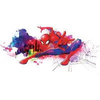 Komar Vliestapete "Digitaldruck Vlies - Spider-Man Graffiti Art - Größe 300 x 150 cm" bedruckt glatt Kinderzimmer