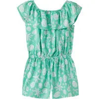 Name it Kurzoverall "NKFVINAYA PLAYSUIT FFF" Kunstfaser, elastischer Bund, Allover-Druck