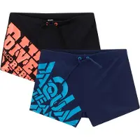 Bonprix Badehose Packung, 2 Stk. mit tollen Wording-Drucken