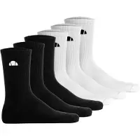 Ellesse Unisex Socken, 6er Pack - ALACRE, Crew Socken, Logo, einfarbig