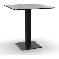 BIG Möbel Bistrotisch HPL Compact Premium | 70x70 cm Beton Grau | Gusseisen-Gestell 40x40 cm | Germany