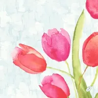 Duni Bio Dunisoft Serviette 40 x 40 cm Painted Tulips, 360 Stk/Krt (6 x 60 Stk)
