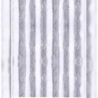 Arsvita Flauschvorhang 140x200 Unistreifen hellgrau - weiß