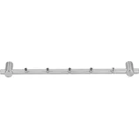 Siro Garderobenleiste Coat mit 5 schrägen Haken, Breite 320 mm, Edelstahl gebürstet