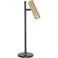 Highlight Tischlampe Trend schwarz mit mattem Messing