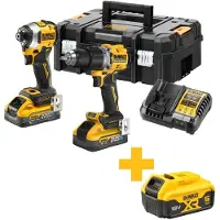 DeWalt DCK2050H2T-QW Set DCD805 Schrauber + DCF850 Schlagschrauber 18V 2x5Ah Powerstack