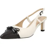 Peter kaiser 79609 153, Peeptoes & Slingpumps in Cremeweiß/Schwarz für Damen, Größe 36