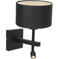 Steinhauer Wandleuchte Stang 2-flammig Matt Schwarze Amatur 11x17,5cm