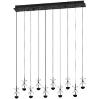 Stars of Light Kristall Hängelampe Pianopoli, dimmbar, schwarz, für Wohn- / Esszimmer, Metall, Design, Pendelleuchte