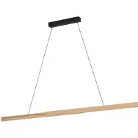 Stars of Light Montebuono LED-Hängelampe, holz 180 cm dim - , Mogetonello, dimmbar, Holz, für Wohnzimmer, Aluminium, Modern