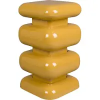 Dutchbone Stool Stubby Ochre Yellow