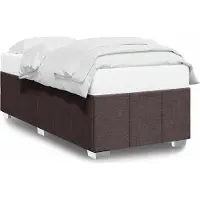 Syfax Bettgestell ohne Matratze Dunkelbraun 90x200 cm Stoff