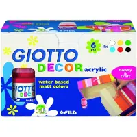 Giotto Tempera Decor Bunt (25ml) (6 Stück)