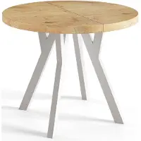 Alpi Möbel Esstisch Rund Ovo, Esstisch Ausziehbar 90-190 cm, Moderner Wohnzimmertisch und Küchentisch, Lancelot