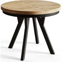 Alpi Möbel Esstisch Rund Evo, Moderner Esstich Ausziehbar, Tisch mit Stabile Konstruktion, Durchmesser 80 - 130 cm, Farbe Craft