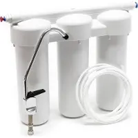 Naturewater NW-PRG03 3 Stufen Wasserfilter, 5 µ, Ø60 mm PP Kartusche, Untertischfilter Wandhalterung, Filterschlüssel, Sedimentfilter Aktivkohleblock Aktivkohlegranulat