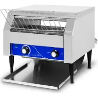 VERTES Durchlauftoaster Toaster mit Laufband aus Edelstahl (2640W, 230V, Gastro Profi für Toast und Burger Buns, Zugabefach, 2 Ausgabefächer)