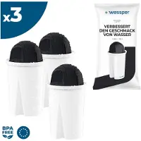 Wessper Classic Wasserfilter Kartuschen SPORT | Ersatz für Aquaphor Standard, Brita Classic, Dafi Classic Filterkartusche | Reineres Wasser | Pack 3